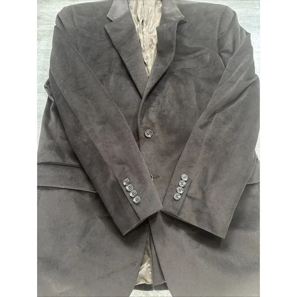 Chaps Ralph Lauren Brown Sport Coat Velvet Jacket Blazer 42L - Picture 7 of 8
